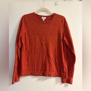 J. Crew Women's Vibrant Orange Crew Neck Sweater